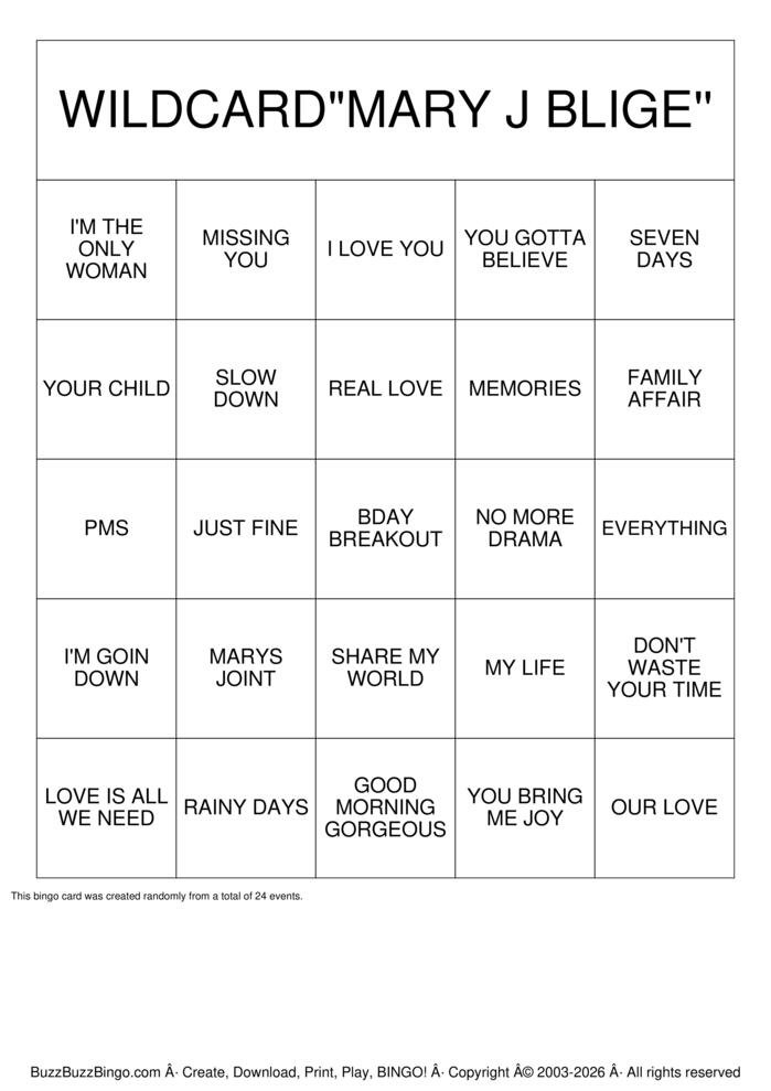 Download Free Custom Bingo Cards Download Free Custom Bingo Cards