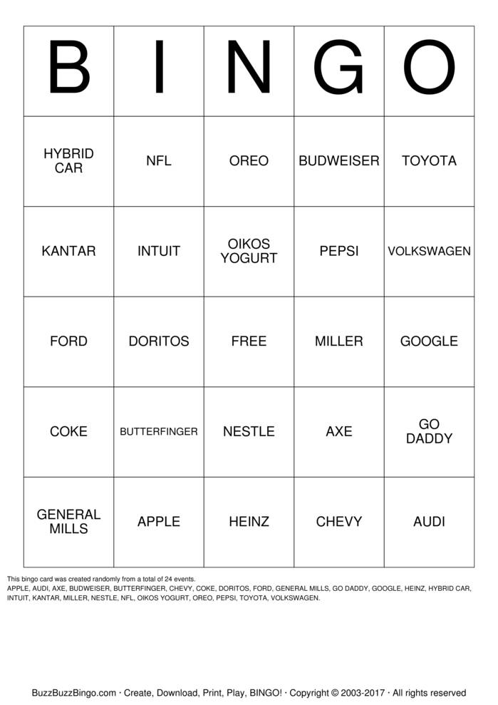 Download Free Custom Bingo Cards Download Free Custom Bingo Cards
