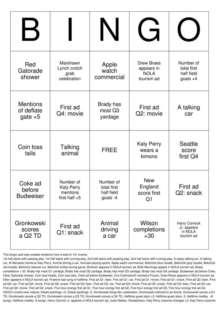 Download Free Custom Bingo Cards