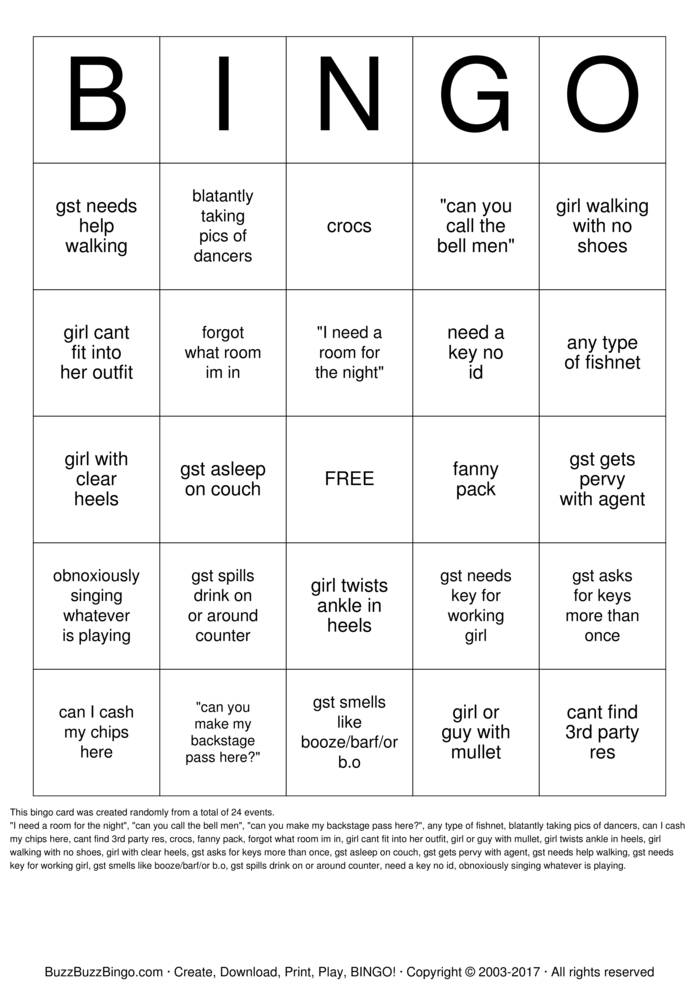 Front Desk BINGO! Bingo Cards to Download, Print and Customize!
