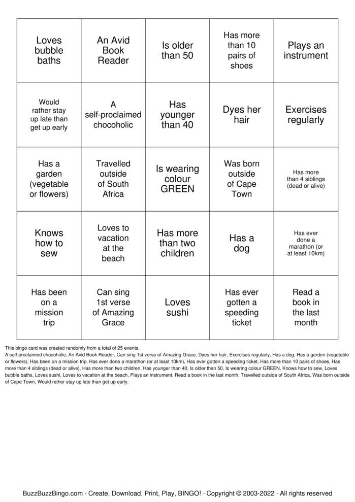 WOMEN'S MINISTRY BINGO Bingo Cards to Download, Print and Customize!