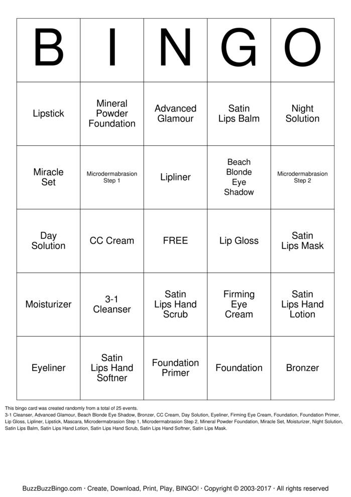 Download Free Custom Bingo Cards
