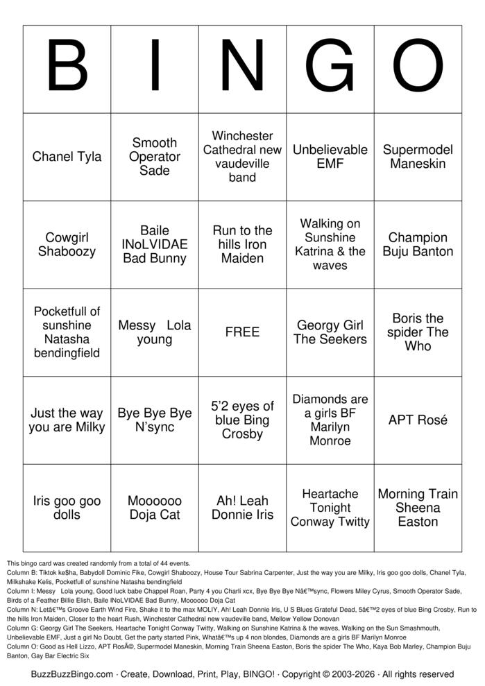 Download Free Meaty Beaty Big n Bouncy Bingo Bingo Cards