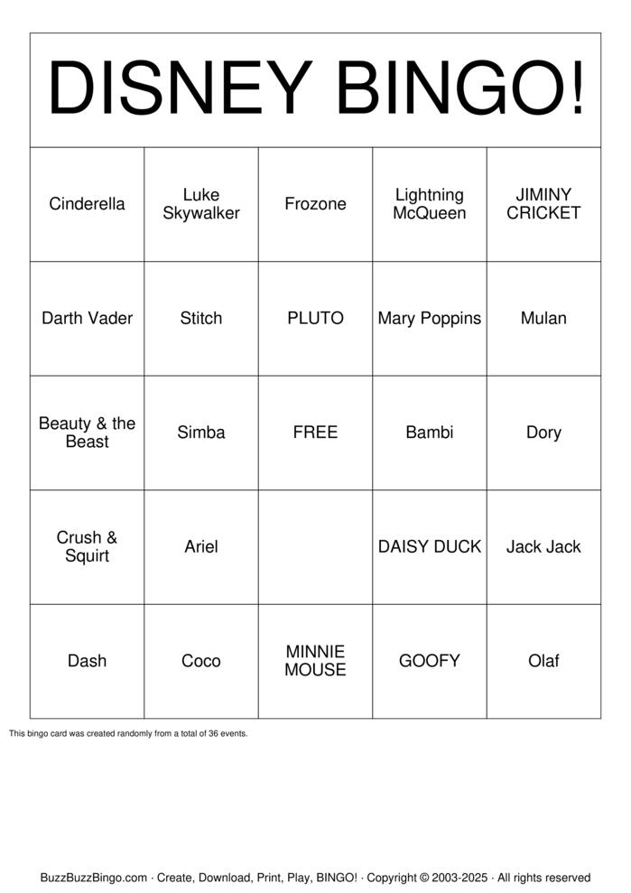 Mickey Mouse Bingo Cards to Download, Print and Customize!
