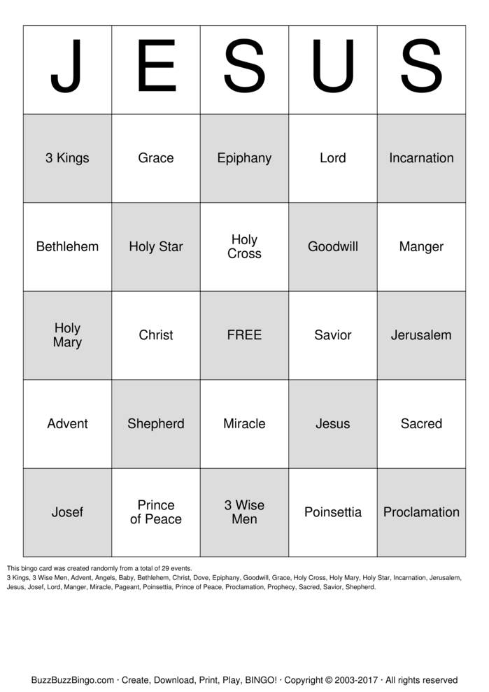 Religious Bingo Cards to Download, Print and Customize!