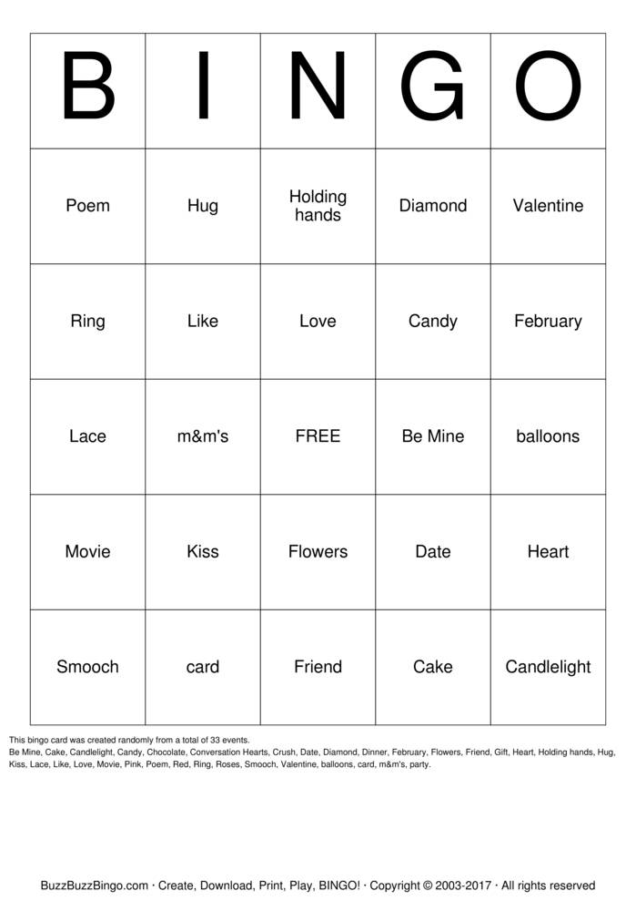 Smooch Bingo