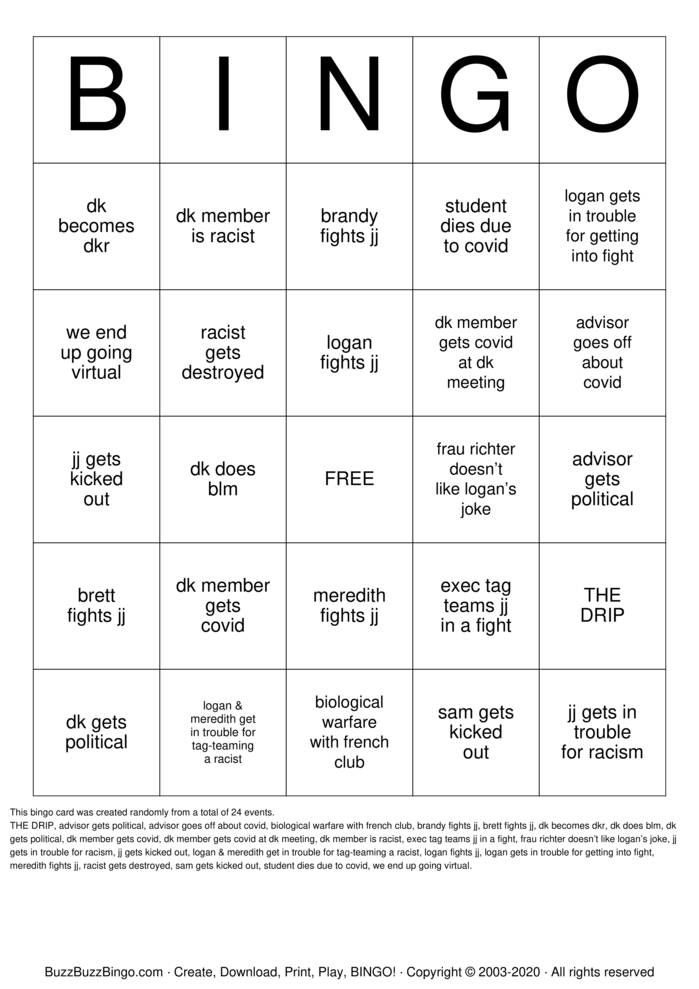 back to school dk Bingo Cards to Download, Print and Customize!