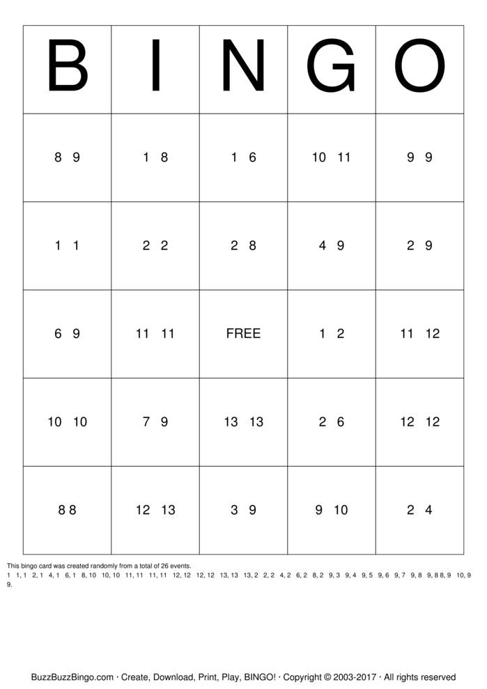 Custom Bingo Cards to Download, Print and Customize!