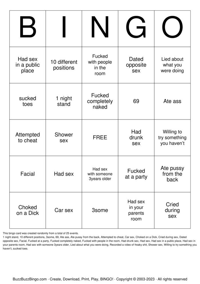 Freaky Bingo Bingo Cards to Download, Print and Customize!