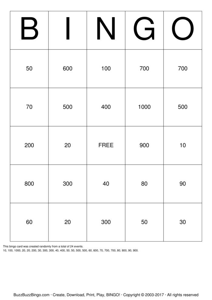 Rounding Bingo Cards to Download, Print and Customize!