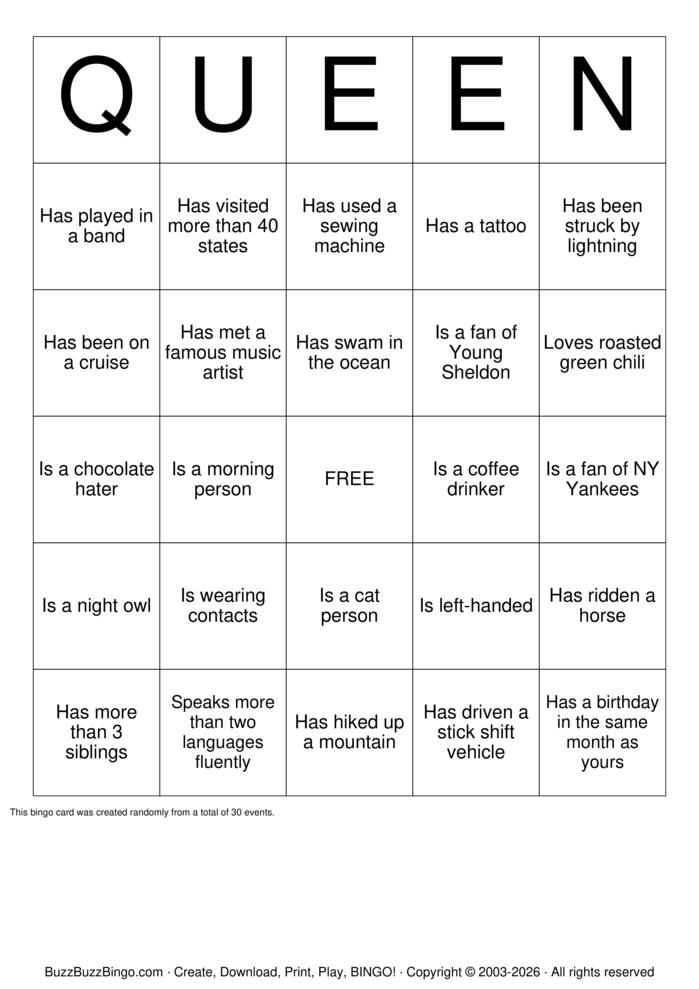 Download Free Royalty Bingo Cards Download Free Royalty Bingo Cards
