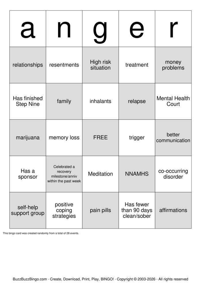 Download Free Triggers Bingo Cards Download Free Triggers Bingo Cards