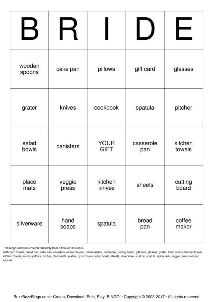 Custom Bingo Cards to Download, Print and Customize!