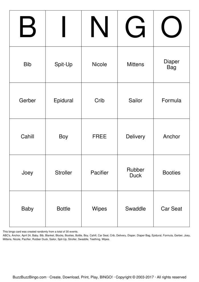 Download Free Custom Bingo Cards Download Free Custom Bingo Cards