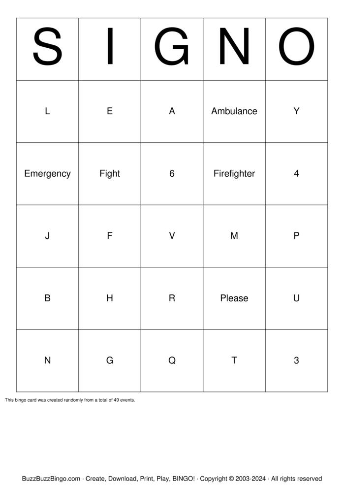 Download Free Deaf Bingo - SIGN-0 Bingo Cards