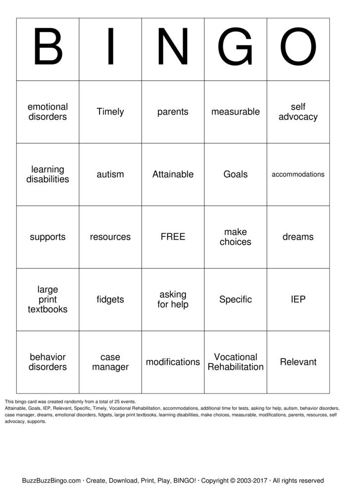 Download Free Goals Bingo Cards Download Free Goals Bingo Cards