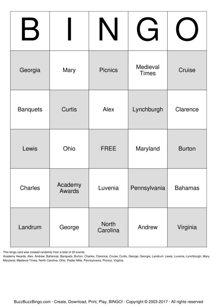 Download Free Journey through the years Bingo Cards Download Free Journey through the years Bingo Cards