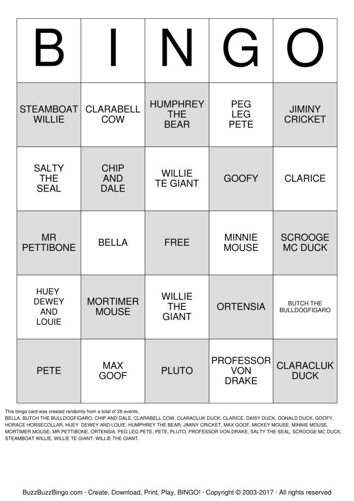 Minnie Mouse Bingo Cards to Download, Print and Customize!