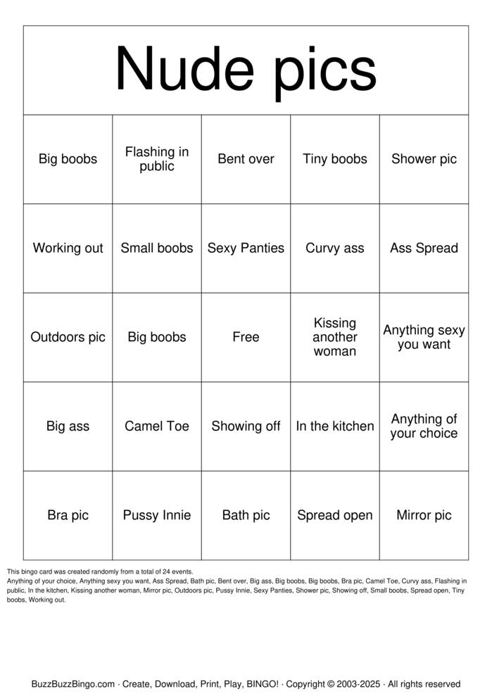Download Free Nude Bingo Bingo Cards Download Free Nude Bingo Bingo Cards