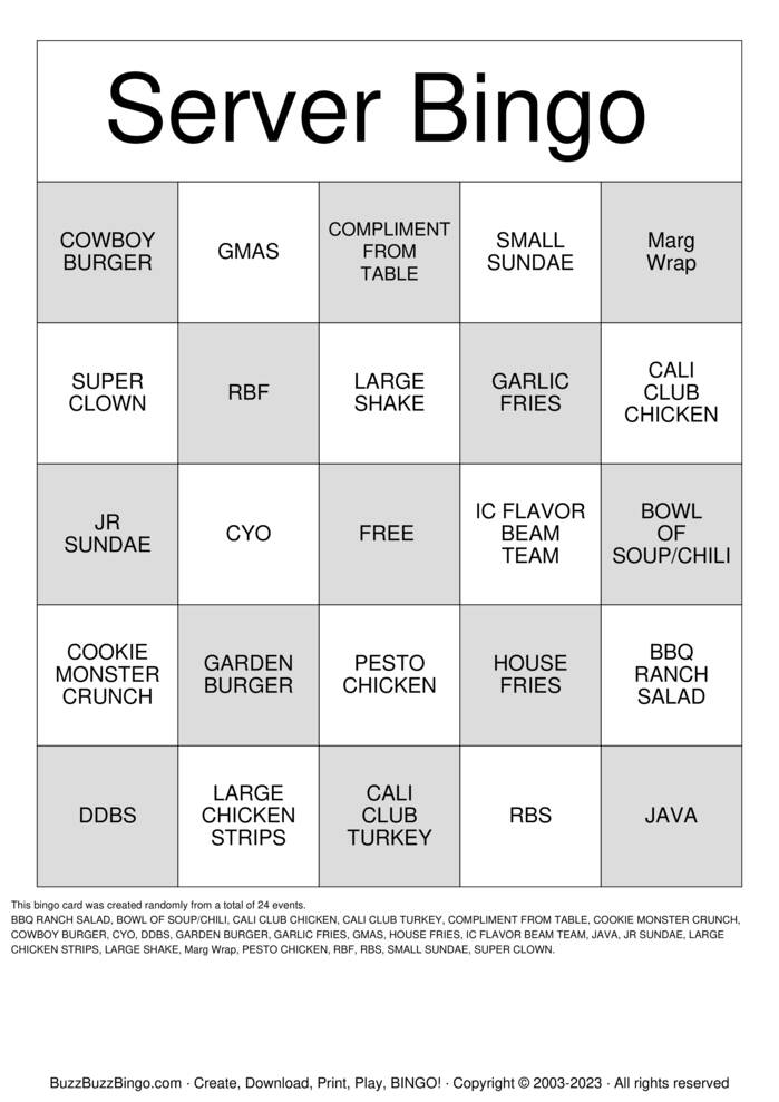 Download Free Shady's Bingo  Bingo Cards