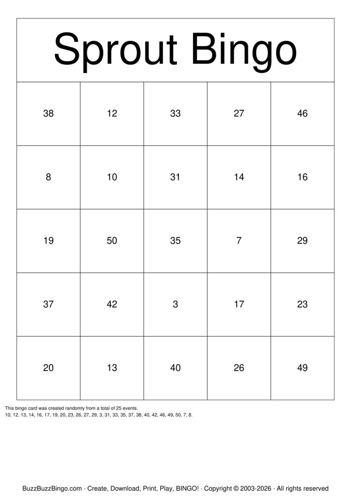 Download Free 1-49 Bingo Cards
