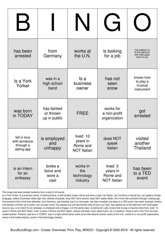 Download Free Custom Bingo Cards Download Free Custom Bingo Cards