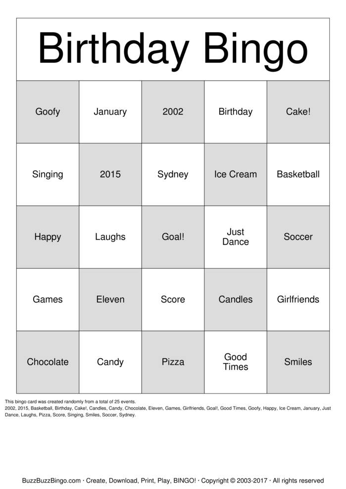 Download Free Custom Bingo Cards Download Free Custom Bingo Cards