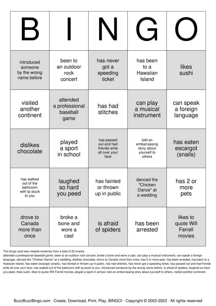 K A' T M A Bingo Cards to Download, Print and Customize!