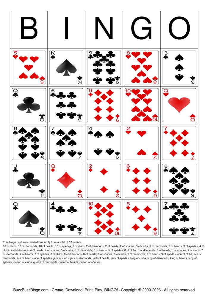 Download Free Pokeno Bingo Cards