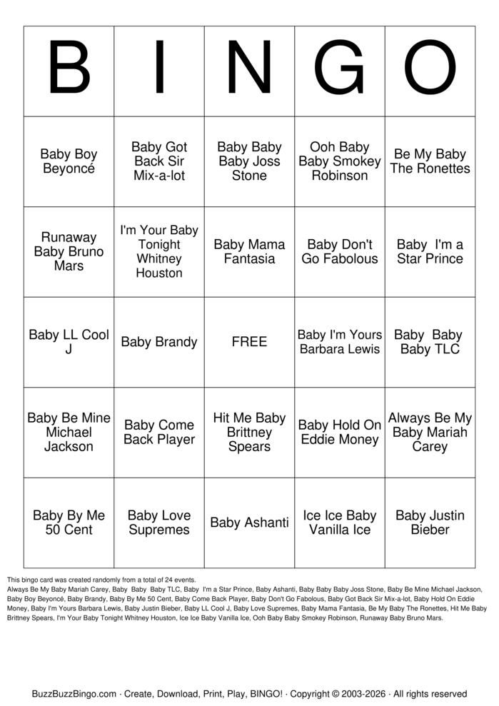 Download Free Custom Bingo Cards Download Free Custom Bingo Cards