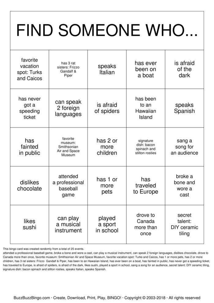 Download Free Getting to Know you! Bingo Cards Download Free Getting to Know you! Bingo Cards