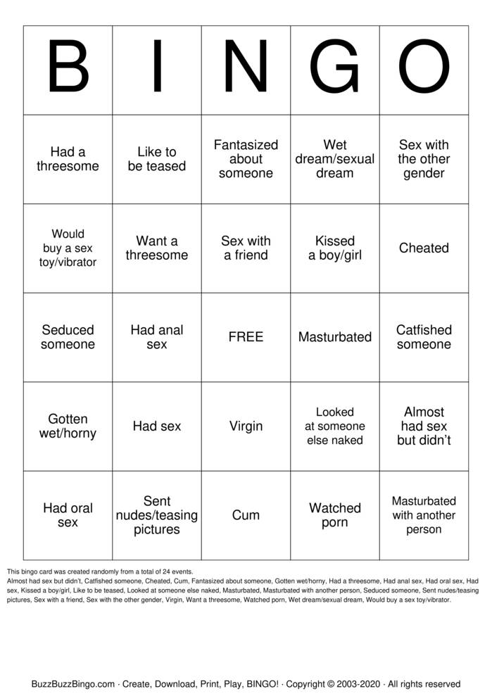 Download Free Sexual Bingo Bingo Cards Download Free Sexual Bingo Bingo Cards
