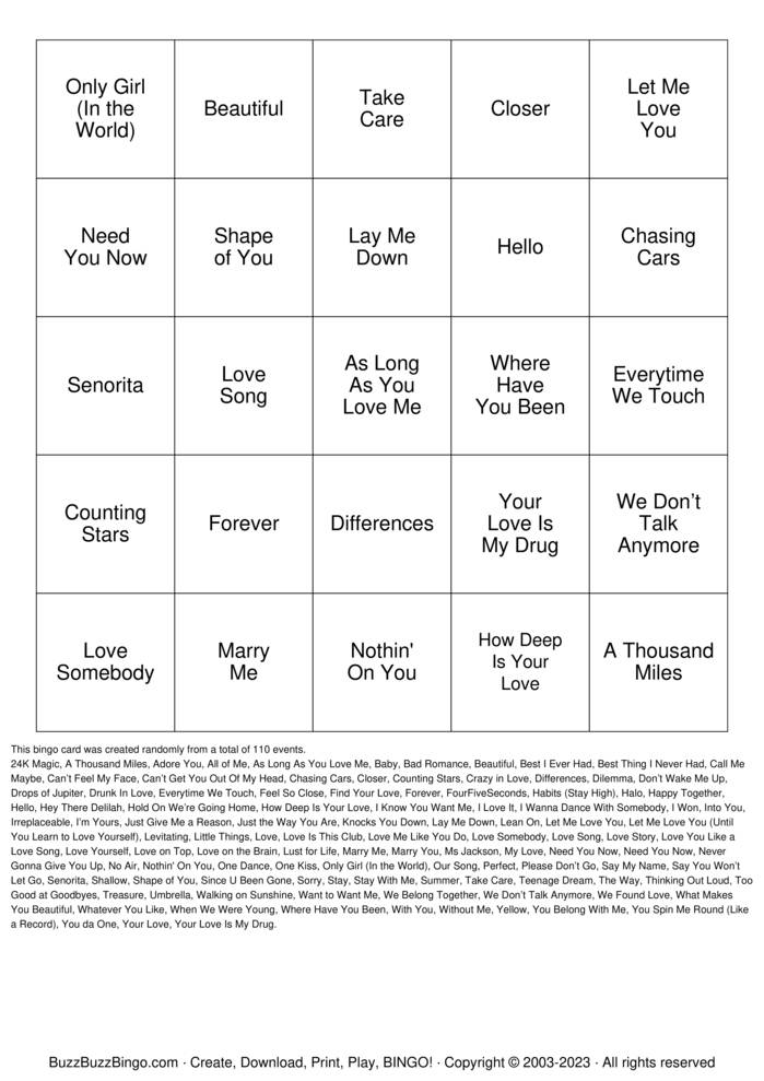 Download Free SINGO - CLASSIC Bingo Cards Download Free SINGO - CLASSIC Bingo Cards