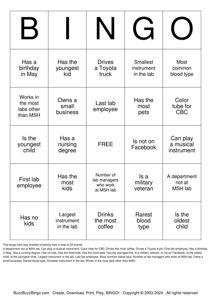 Download Free Team Building Bingo Cards