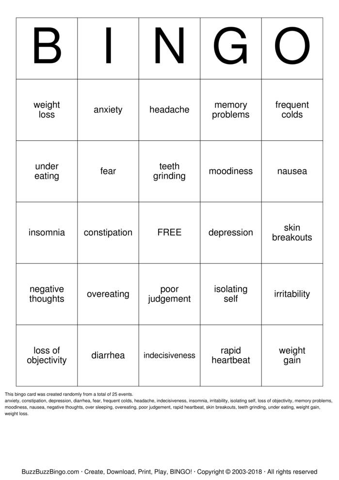 Coping Skills Bingo Cards to Download, Print and Customize!