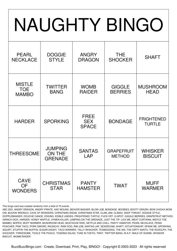 Download Free DIRTY BINGO Bingo Cards Download Free DIRTY BINGO Bingo Cards