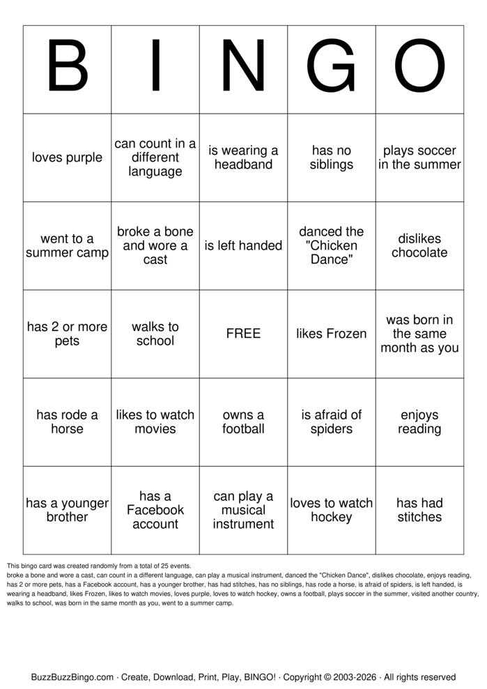 Download Free Find Someone Who... Bingo Cards Download Free Find Someone Who... Bingo Cards