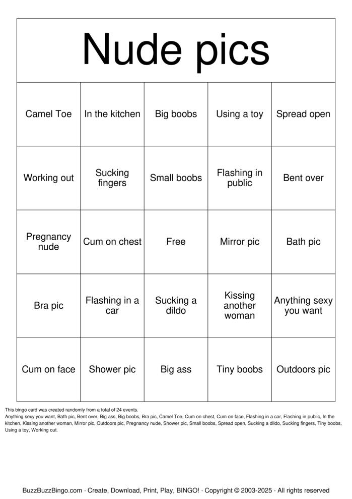 Download Free Nude Bingo Bingo Cards Download Free Nude Bingo Bingo Cards