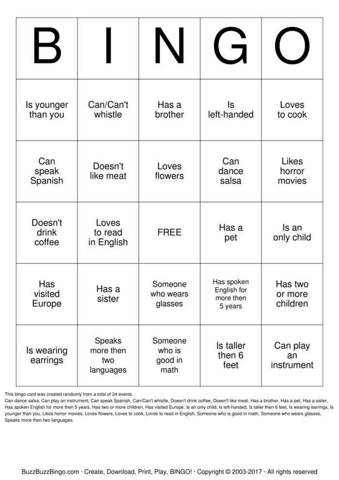 Download Free Diversity Bingo Cards Download Free Diversity Bingo Cards