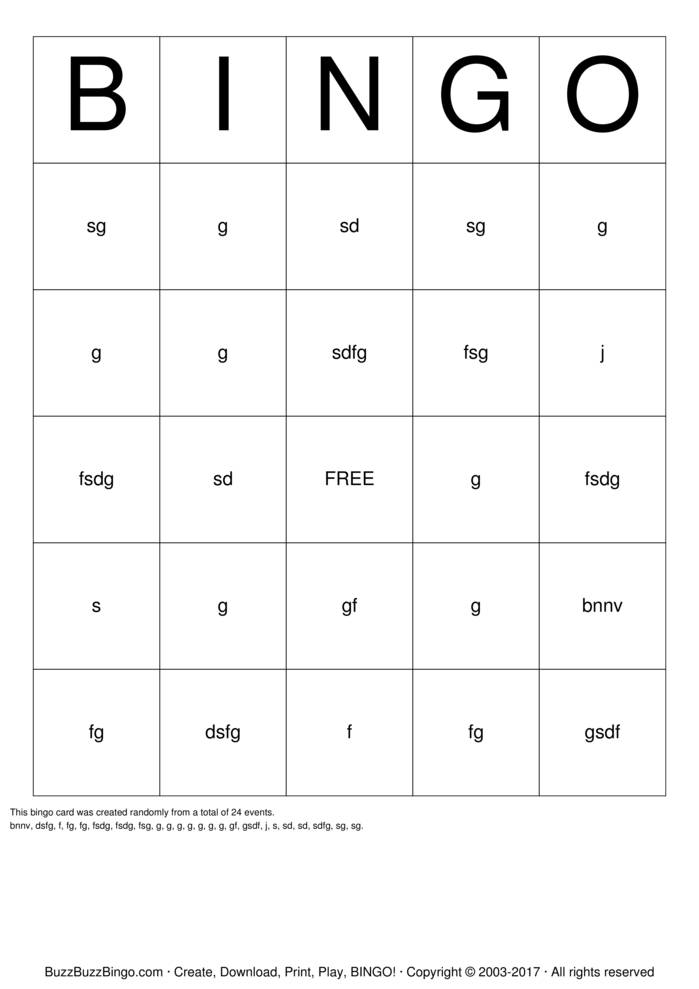Custom Bingo Cards to Download, Print and Customize!