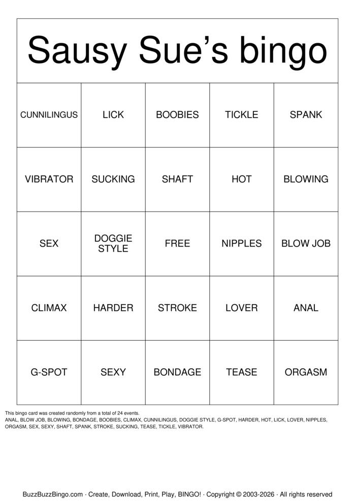 Download Free DIRTY BINGO Bingo Cards