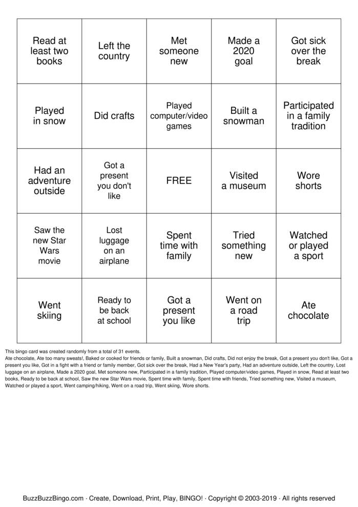 Download Free Holiday Bingo Bingo Cards Download Free Holiday Bingo Bingo Cards