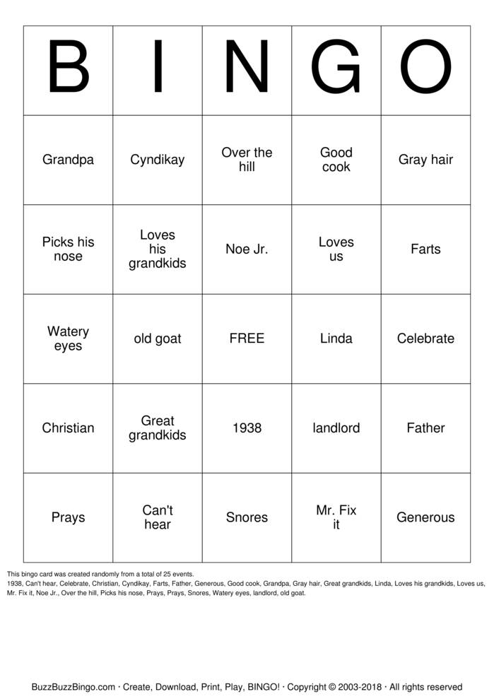 Download Free 80th Birthday Bingo Cards Download Free 80th Birthday Bingo Cards