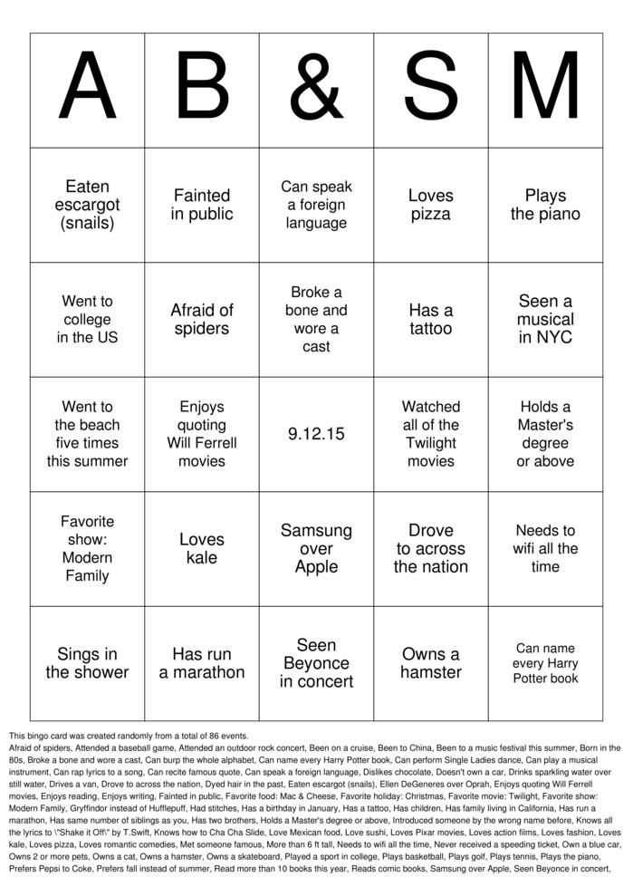 Download Free Custom Bingo Cards Download Free Custom Bingo Cards