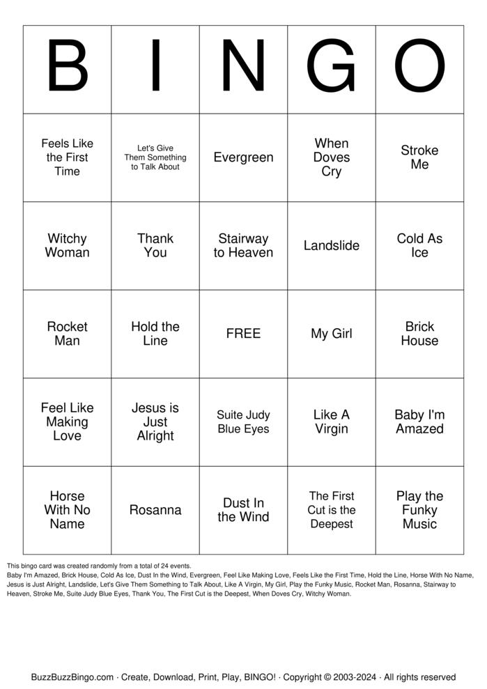 Download Free Custom Bingo Cards