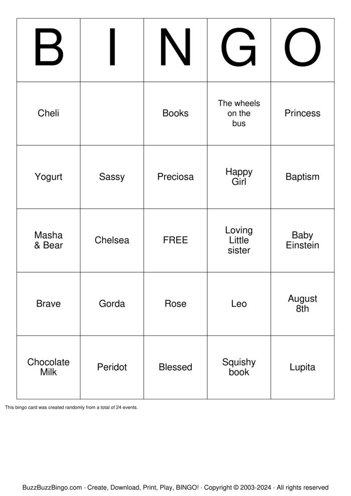Download Free Custom Bingo Cards