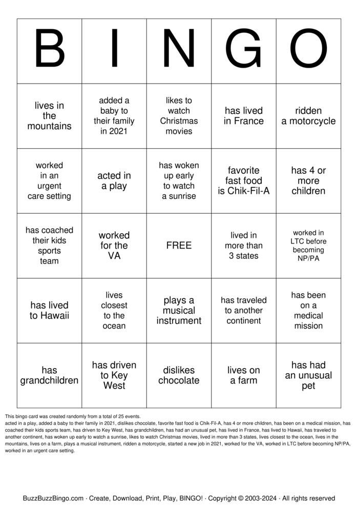 Download Free Custom Bingo Cards Download Free Custom Bingo Cards