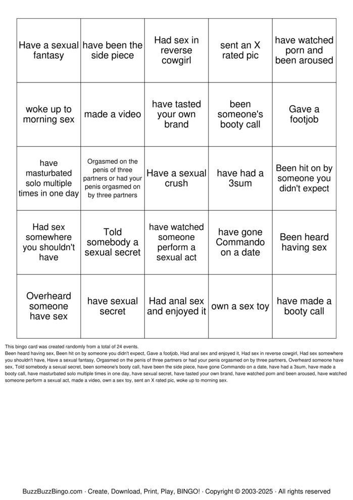 Download Free NSFW Bingo Bingo Cards Download Free NSFW Bingo Bingo Cards