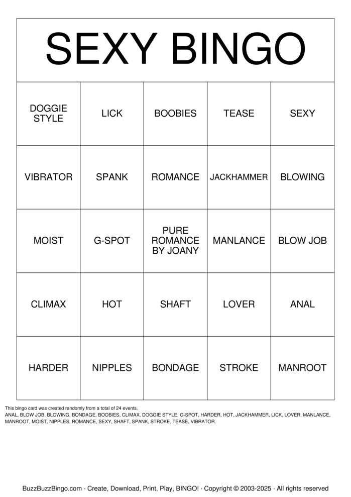 Download Free BANGO Bingo Cards