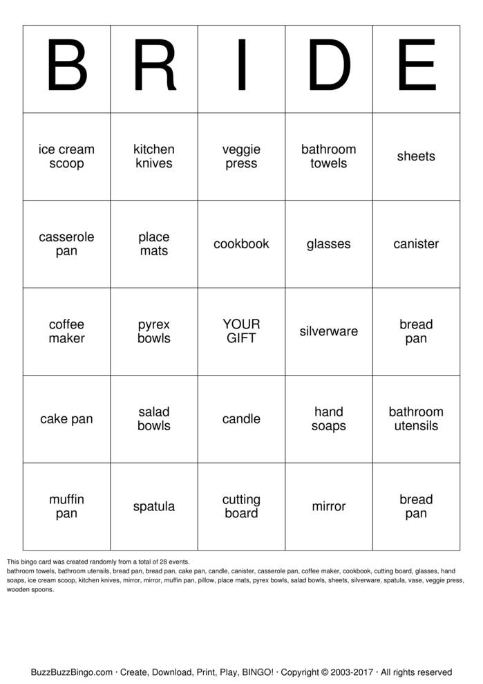 Custom Bingo Cards to Download, Print and Customize!